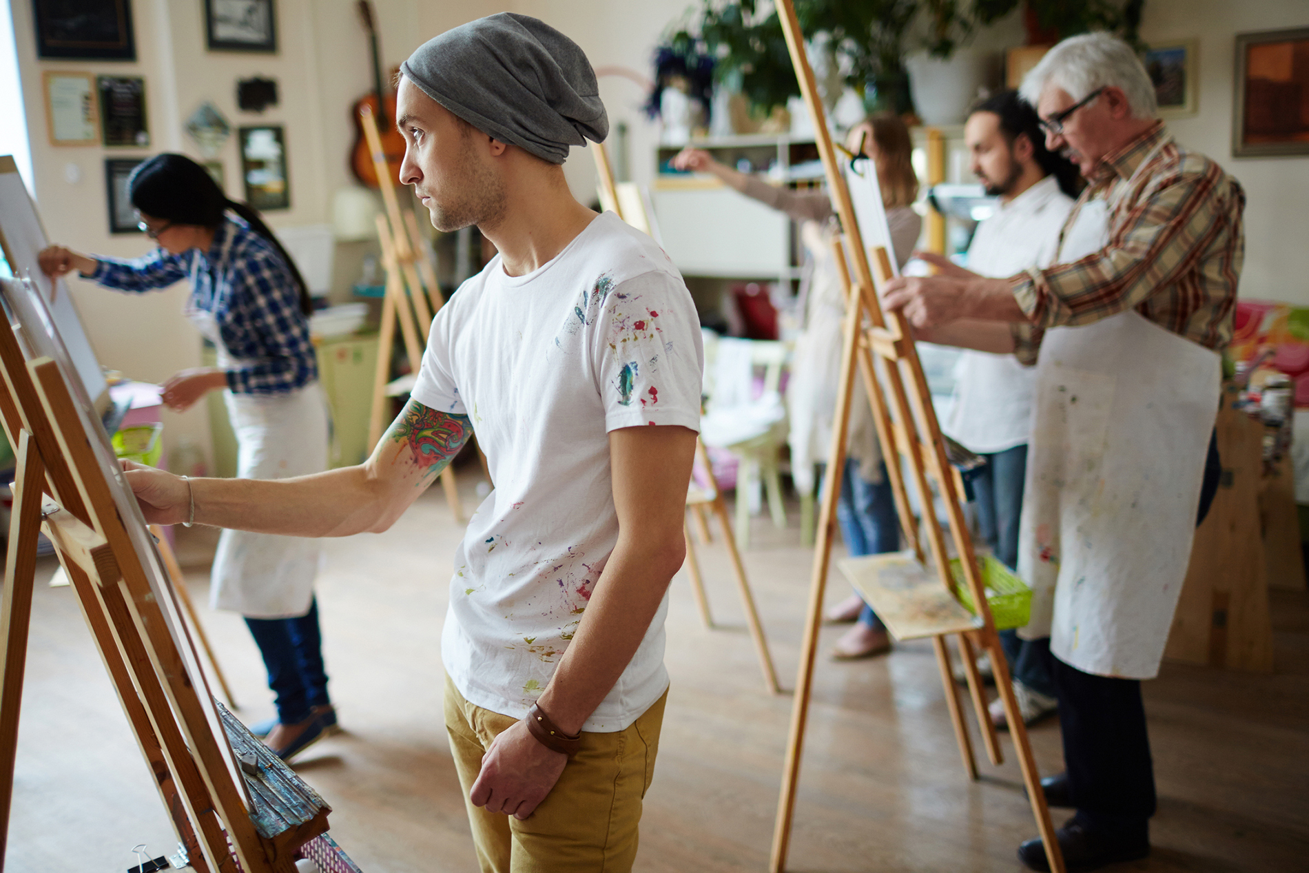 Creative Adults- Silk Painting at Scotland Street School Museum image